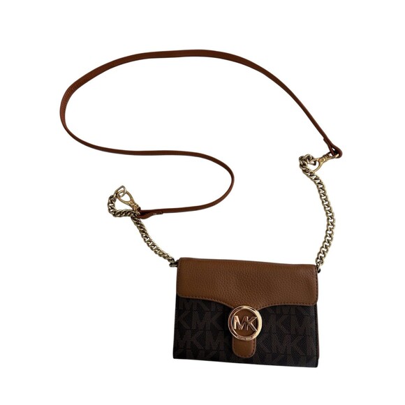 Michael Kors Hudson Large Phone Leather Crossbody Bag NWOT - Picture 8 of 9